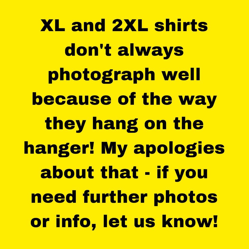 In the meantime, we're looking into better ways to photograph XL/2XLs!